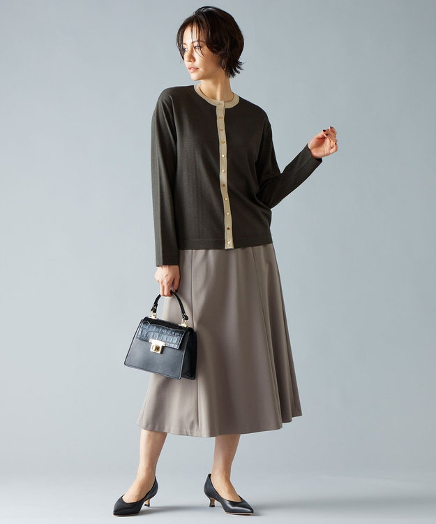 自由区 【セットアップ対応・洗える】モクロディ  スカート カーキ系