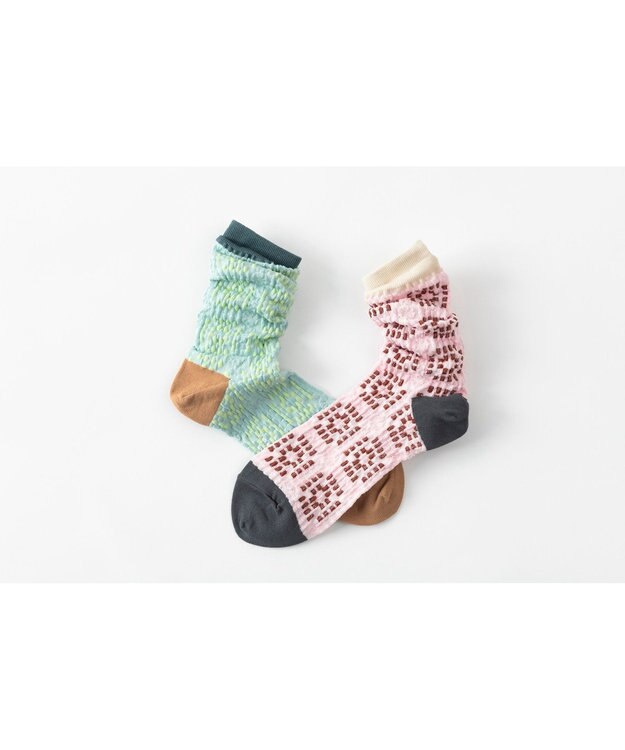 TRICOTE かぎあみ柄パンピーソックス 40MINT
