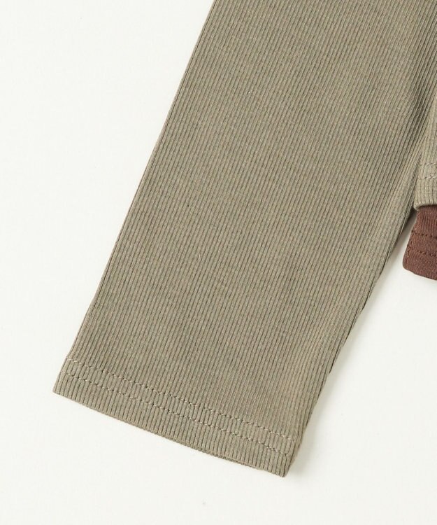 WEGO レイヤードグラフィックTOP カーキ