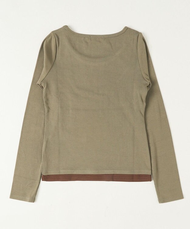 WEGO レイヤードグラフィックTOP カーキ