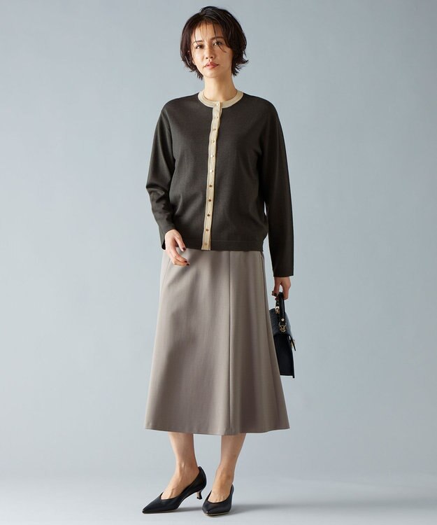 自由区 【セットアップ対応・洗える】モクロディ  スカート カーキ系