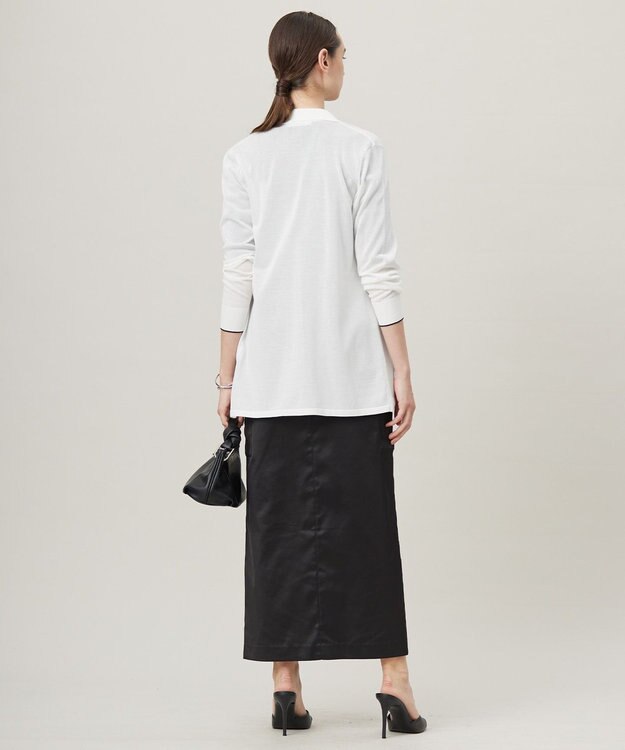 ICB 【洗える】ドライコットンアセテート ニットジャケット オフホワイト系