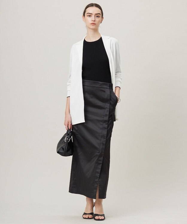 ICB 【洗える】ドライコットンアセテート ニットジャケット オフホワイト系