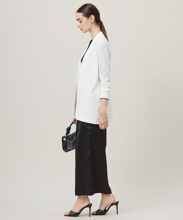 ICB 【洗える】ドライコットンアセテート ニットジャケット オフホワイト系