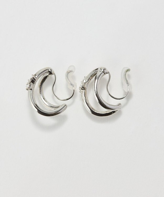 Phoebe 〈痛くないシリーズ/アレルギー対応〉シャイニーダブルフープライトフィットイヤリング　シルバー シルバー