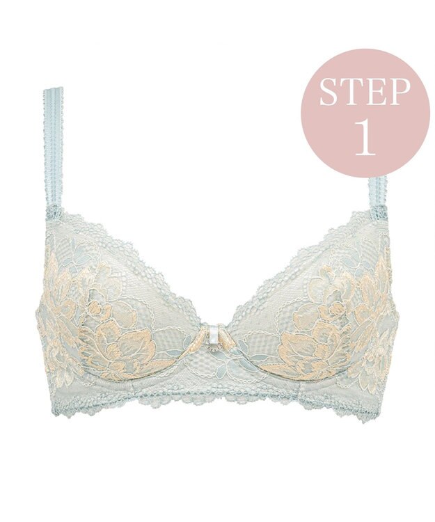 BRADELIS New York 【BRADELIS New York】ウェンディステップ１ブラ23S3　ふんわり包んでナチュラルなシルエットを作る補正ブラ ミント