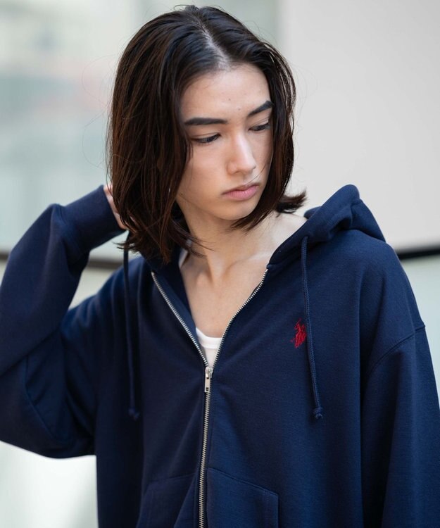 WEGO 【WEB限定/ユニセックス着用ITEM/25年秋冬新作/SMLサイズ展開】別注U.S.POLO ASSN.　ZIPパーカー ネイビー