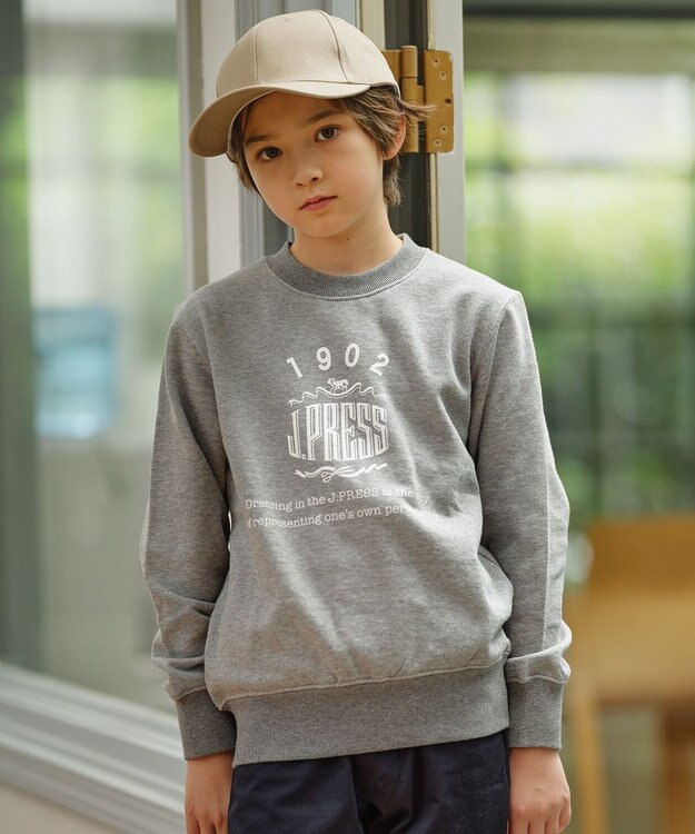 J.PRESS KIDS 【140-170cm】ハウスマーク トレーナー グレー系