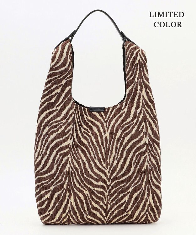 ICB 【WEB限定カラーあり】2WAYエコバッグ 起毛ゼブラブラウン系［WEB限定］