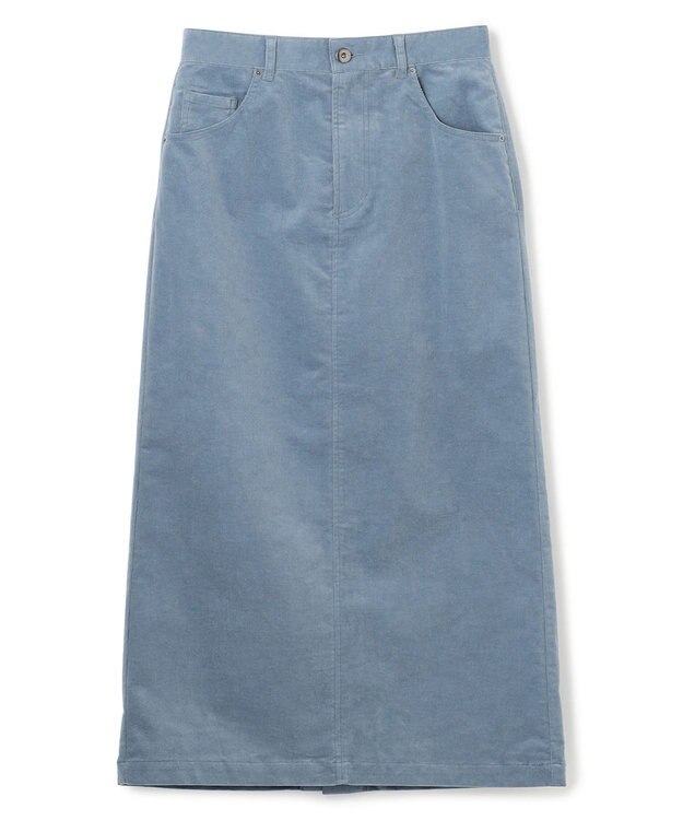 UNFILO ストレッチコーデュロイ Iラインスカート サックス