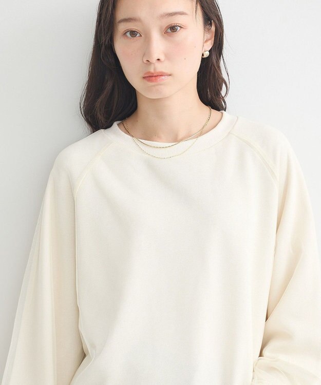 earth music&ecology シアーレイヤードプルオーバー Ivory