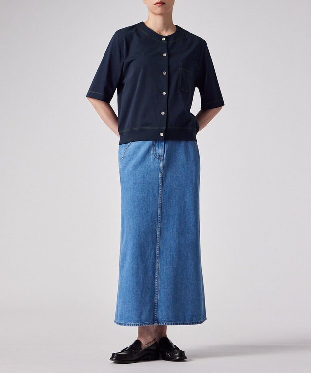 Paul Smith コットン ジャージー カーディガン ネイビー