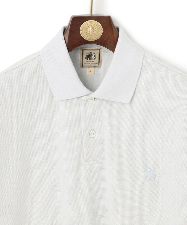 J.PRESS MEN 【大人気】アメリカンコットン鹿の子 バックブルポロシャツ サックスブルー系