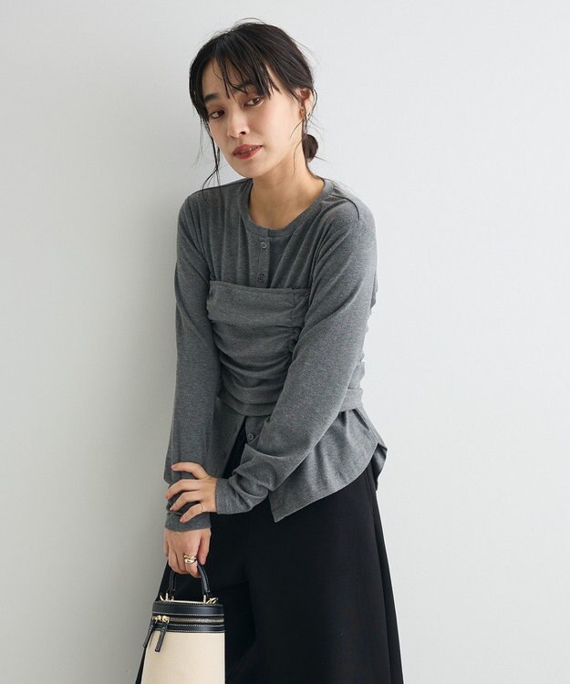 CRAFT STANDARD BOUTIQUE 2点セット/カーディガン＆ビスチェ Gray Mixture