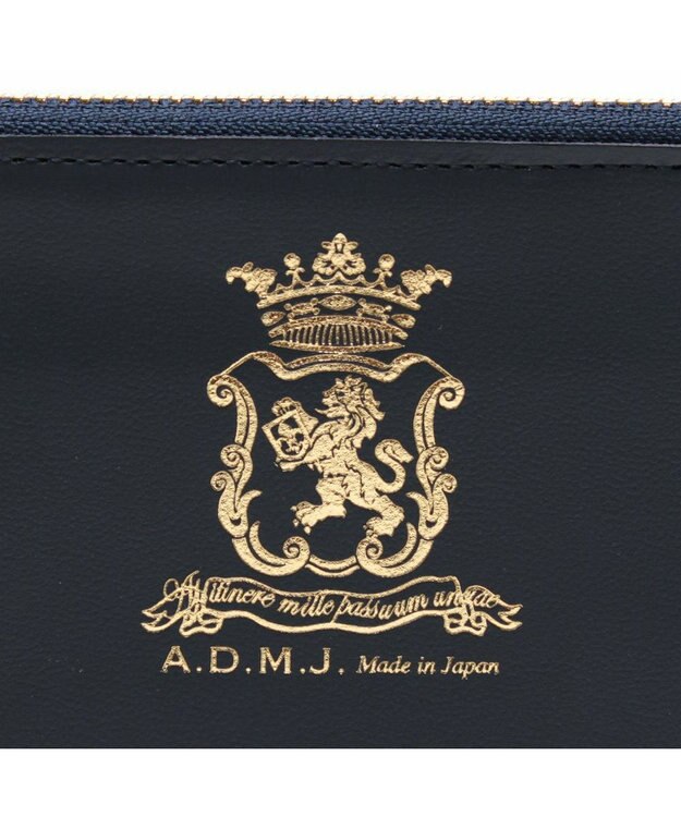 A.D.M.J. 【牛革】セブンティリリィ/オーガナイザーパース ネイビーブルー