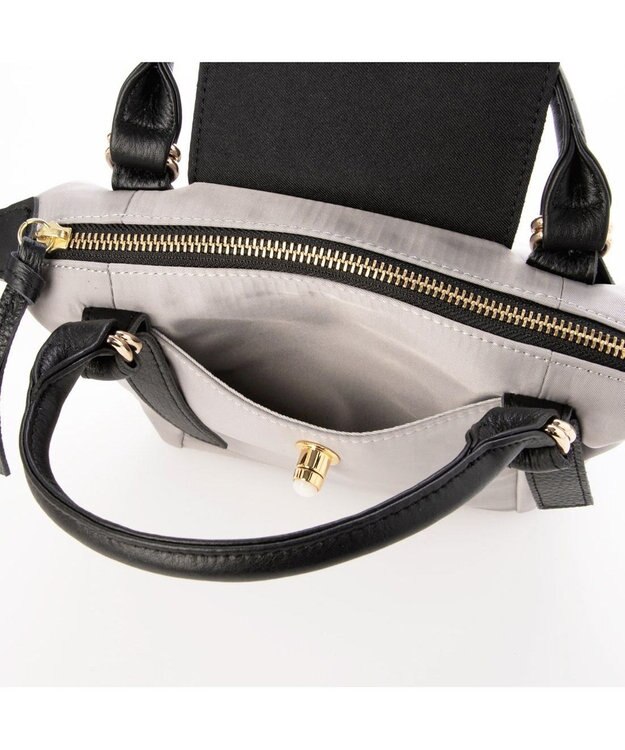 UNBILLION ペルケ perche / ナイロン×牛革かぶせジェムストーン2wayショルダーバッグ オーク