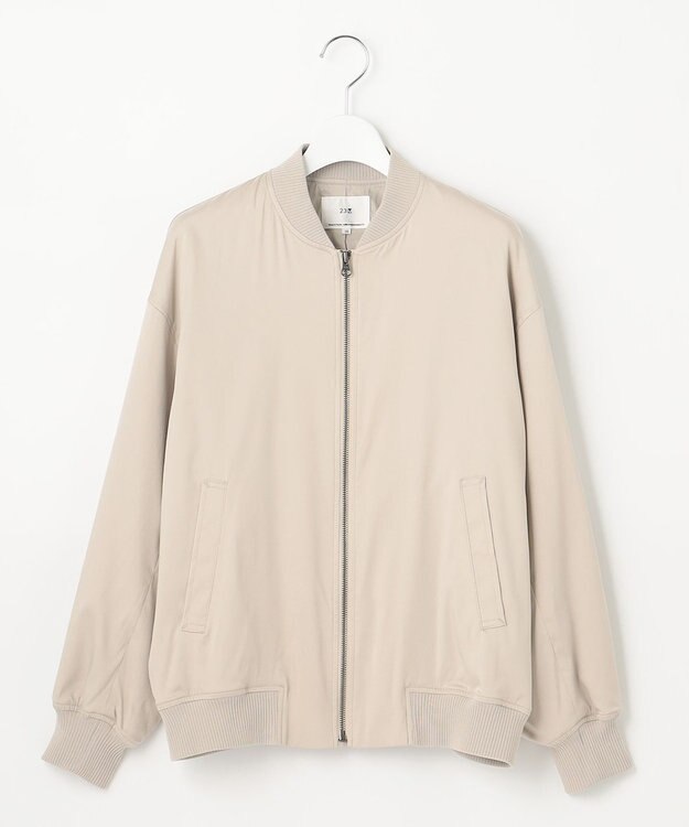 23区 【洗える】テンセルナイロンストレッチ MA-1 ブルゾン ベージュ系