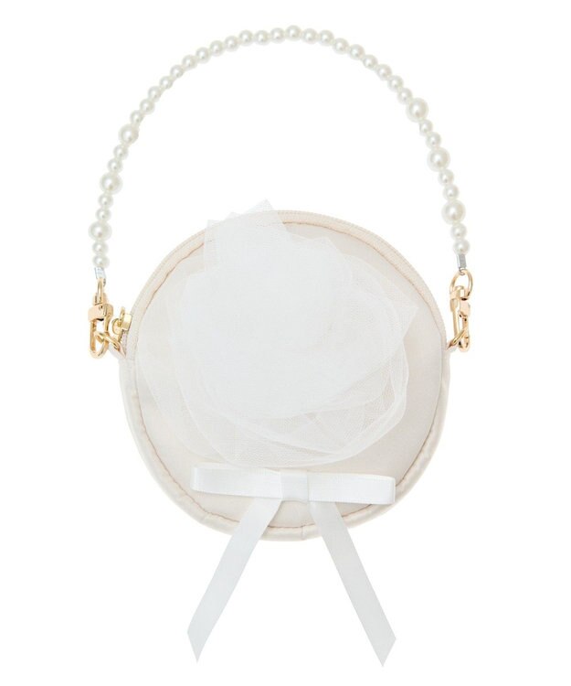 Maison de FLEUR コットンキャンディラウンドポーチチャーム Ivory