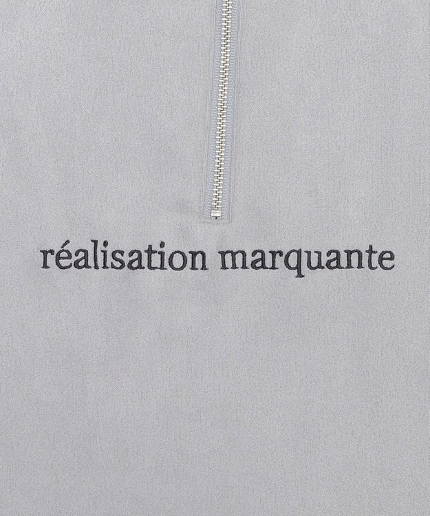 WEGO 【ユニセックス着用ITEM/MLサイズ展開】フェイクスウェードドルマンハーフZIPT（SS） ライトグレー