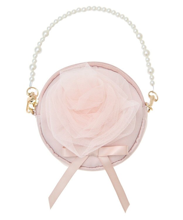 Maison de FLEUR コットンキャンディラウンドポーチチャーム Pink Beige