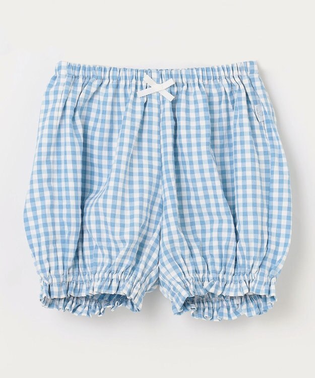 組曲 KIDS 【80-90㎝】ギンガム セットアップ ブルー系3