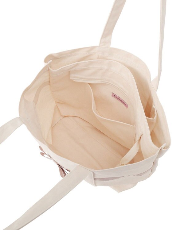 Maison de FLEUR マルチポケット帆布トートMバッグ Ivory