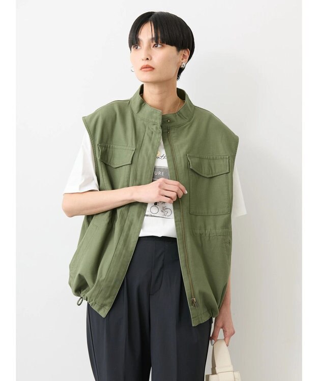 AMERICAN HOLIC ミリタリーアウトポケットベスト Khaki