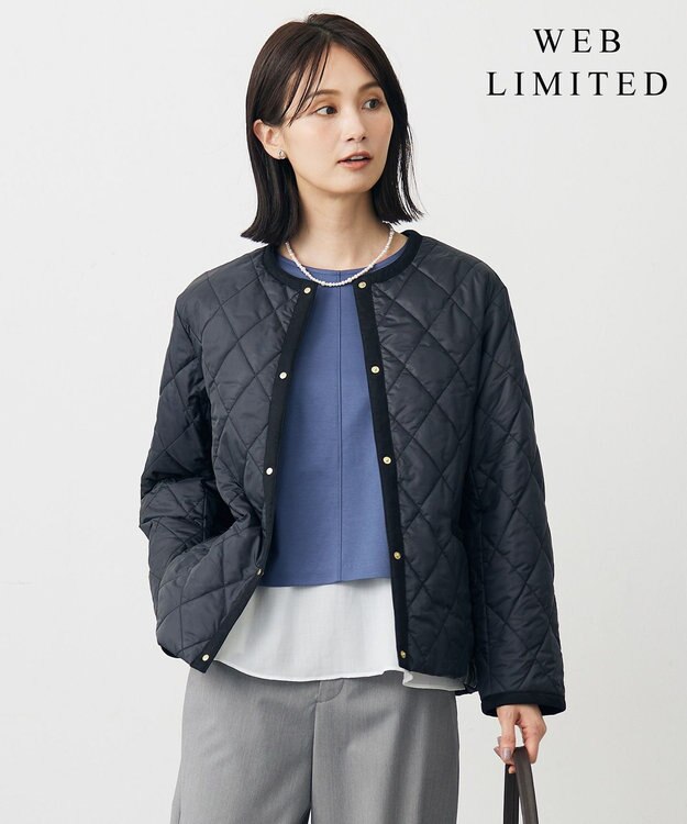 J.PRESS LADIES S 【WEB限定カラーあり】コンパクトタフタキルティング ブルゾン 【WEB限定カラー】ネイビー系
