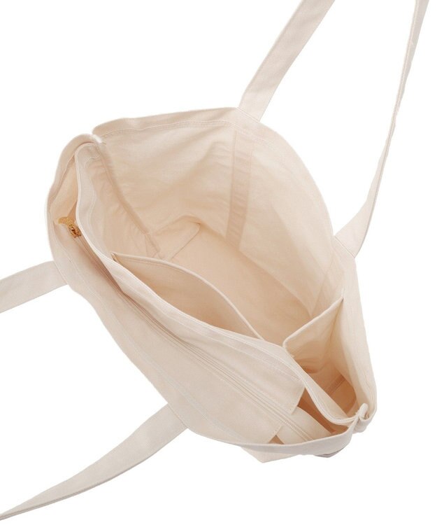 Maison de FLEUR マルチポケット帆布トートMバッグ Ivory
