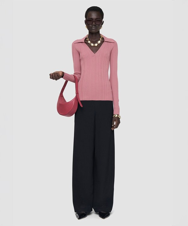 JOSEPH ニットプリッセ　ロングスリーブニット Musk