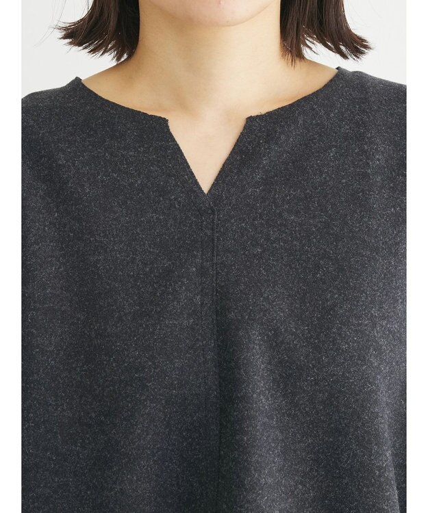 Green Parks 圧縮ポンチキーネックチュニック Dark Gray Mixture