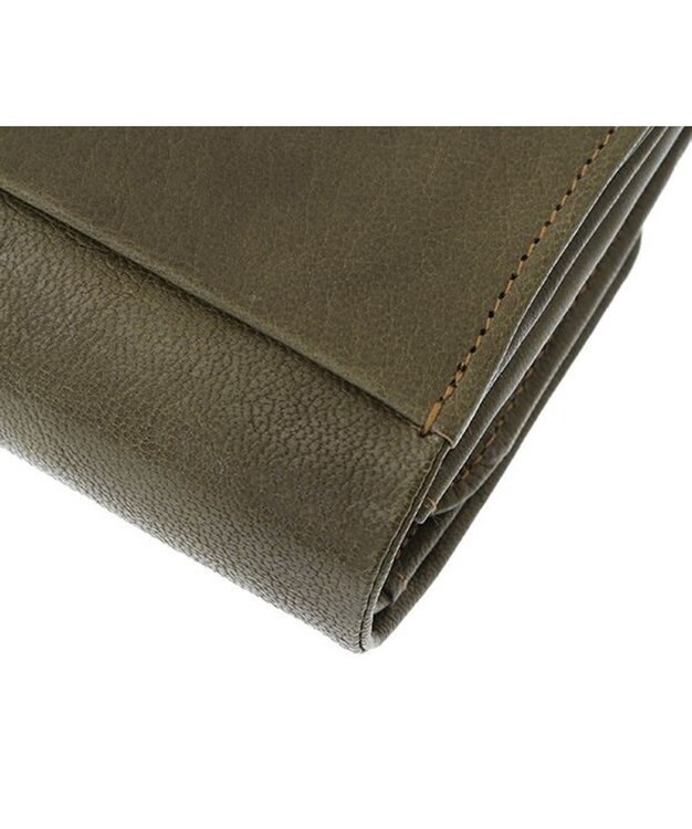 genten ゴートベーシック 二つ折り財布 カーキ