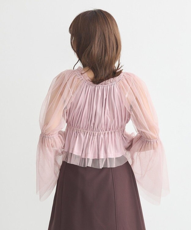 earth music&ecology チュールブラウス Pink