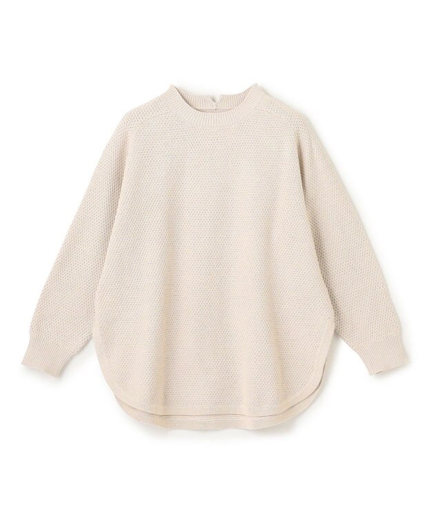 UNFILO ラメリンクス ラウンドテールニット ベージュ