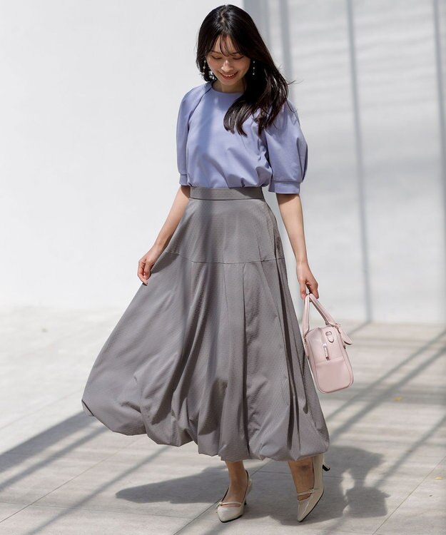 ANY SIS L 【洗える】バルーン スカート グレー