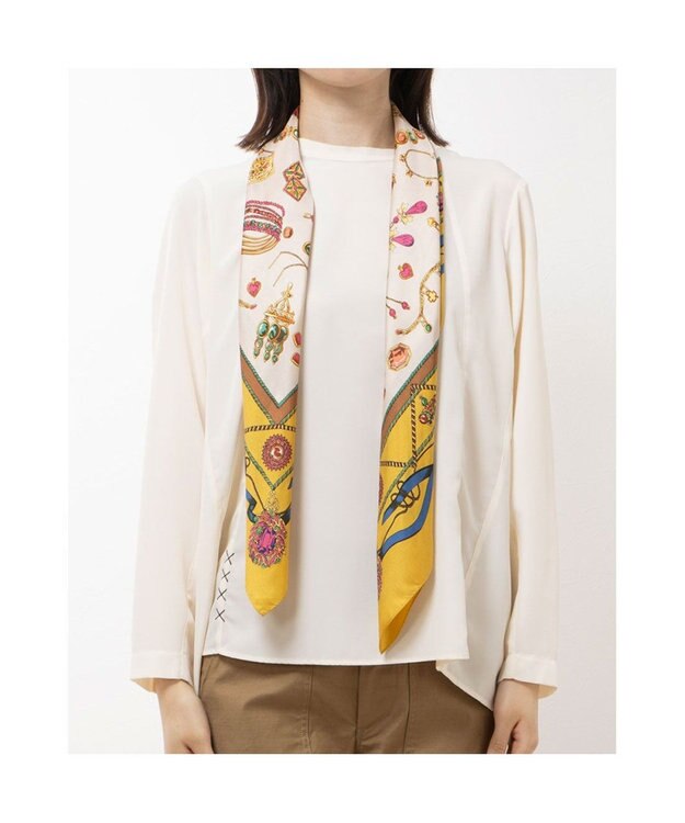 UNBILLION カカトゥ kakatoo / ジュエリーボックスシルクスカーフ イエロー