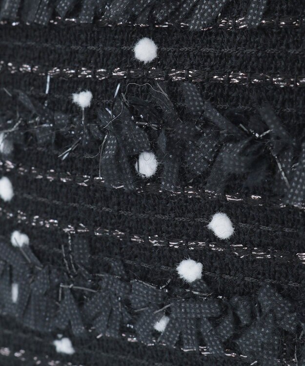 Maison de FLEUR LINTONツイード2Wayミニボストンバッグ Black