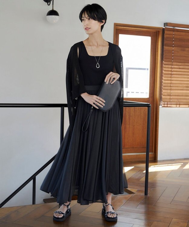 ICB コード編みサンダル ブラック系