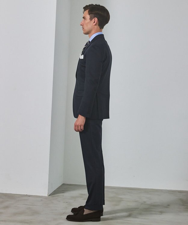 GOTAIRIKU セットアップ対応【洗える/ストレッチ/シワになりにくい】ウォッシャブルジャージー セットアップジャケット_無地（25年モデル） ネイビー系