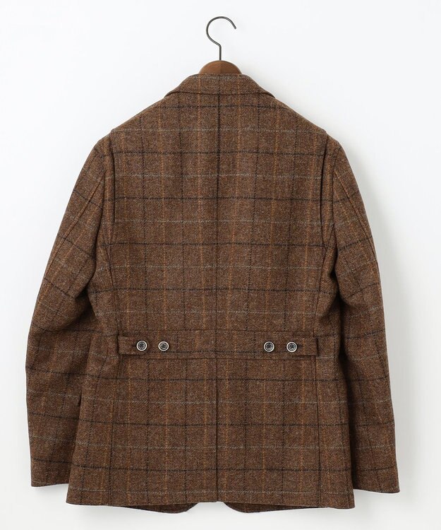 JOSEPH ABBOUD 【ツィード/UKファブリック】 ツイード　ウィンドーベン ジャケット ダークブラウン系4