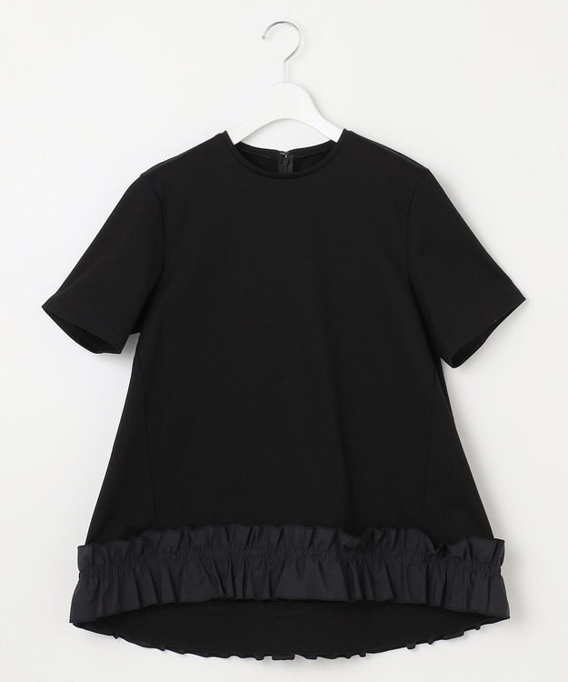 23区 【R(アール)】プレミアムコットンコンビ フリルヘムトップス ブラック系