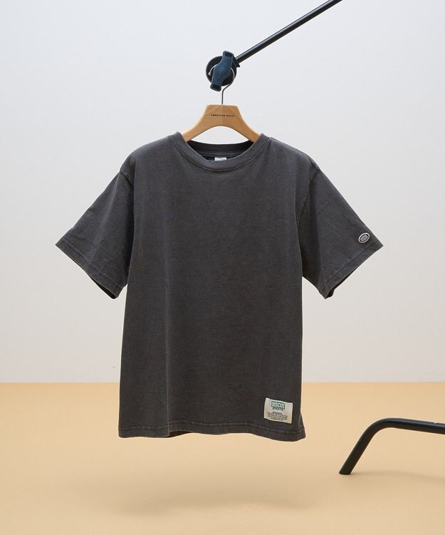 AMERICAN HOLIC DISCUS パウダーブリーチ加工Tシャツ Charcoal Gray