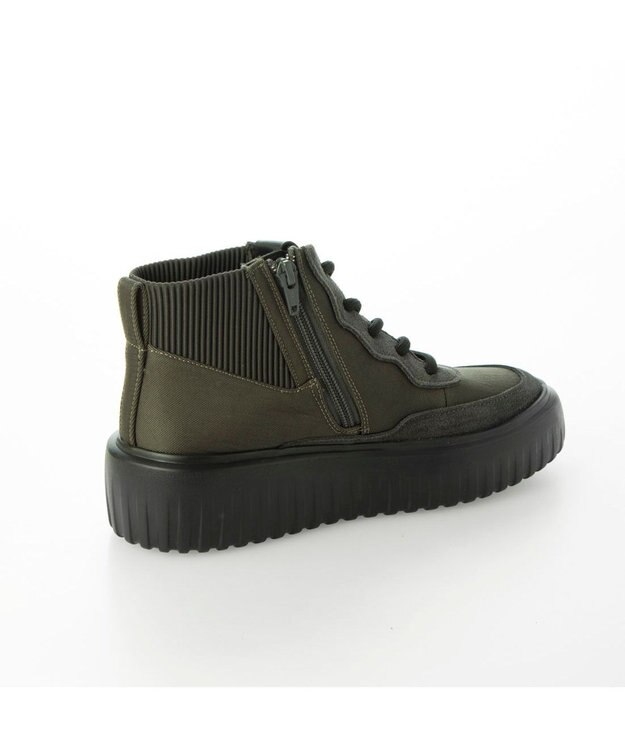 MODE ET JACOMO <D'ICI>プラットフォームハイカットスニーカー カーキキジ