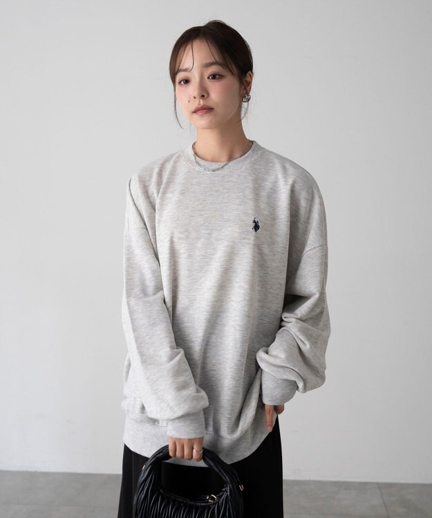 WEGO 【WEB限定/ユニセックス着用ITEM】別注USPOLOワンポイントPO 杢グレー