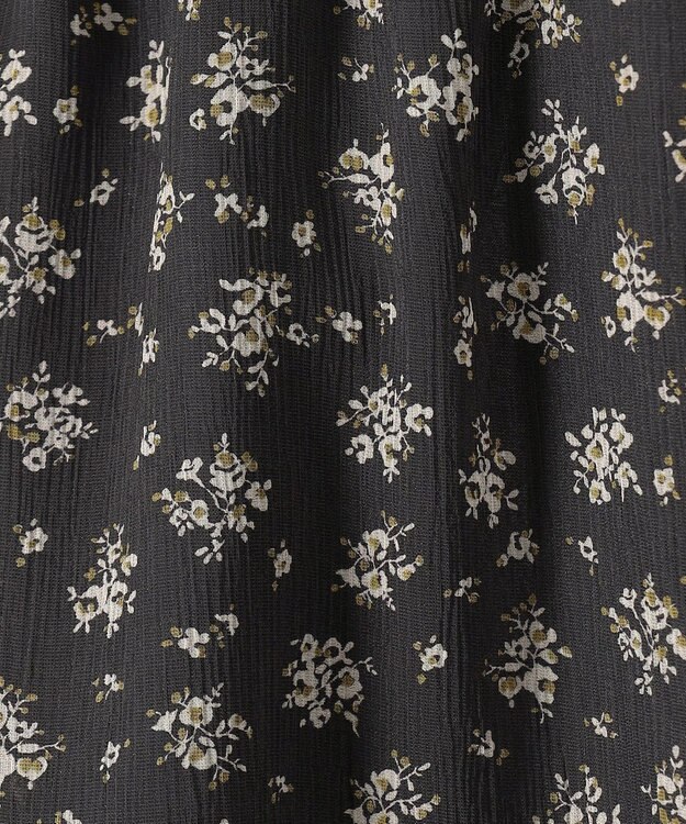 J.PRESS LADIES 【洗える】楊柳フラワープリント キュロット パンツ グレー系5