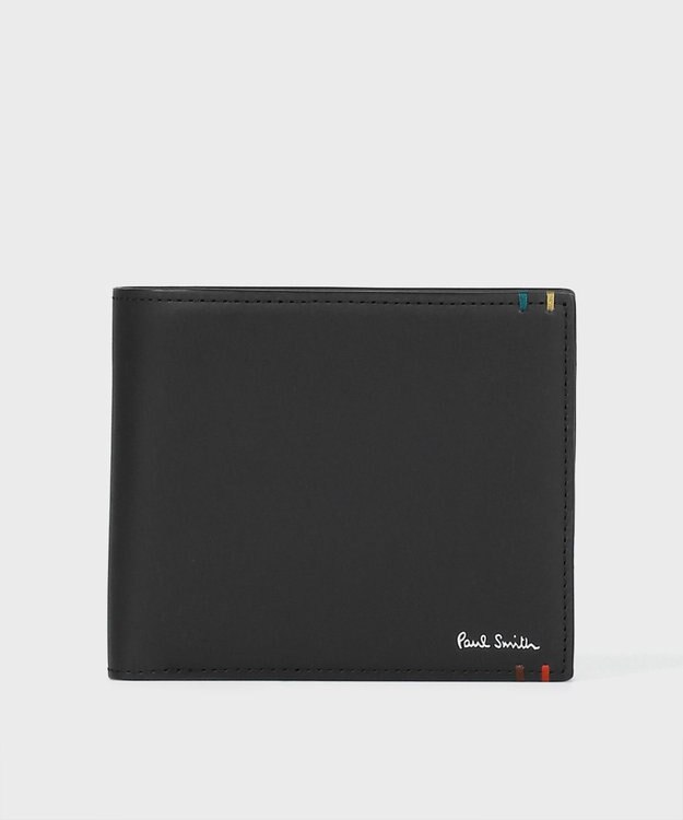Paul Smith ハイライトステッチ 2つ折り財布 ブラック
