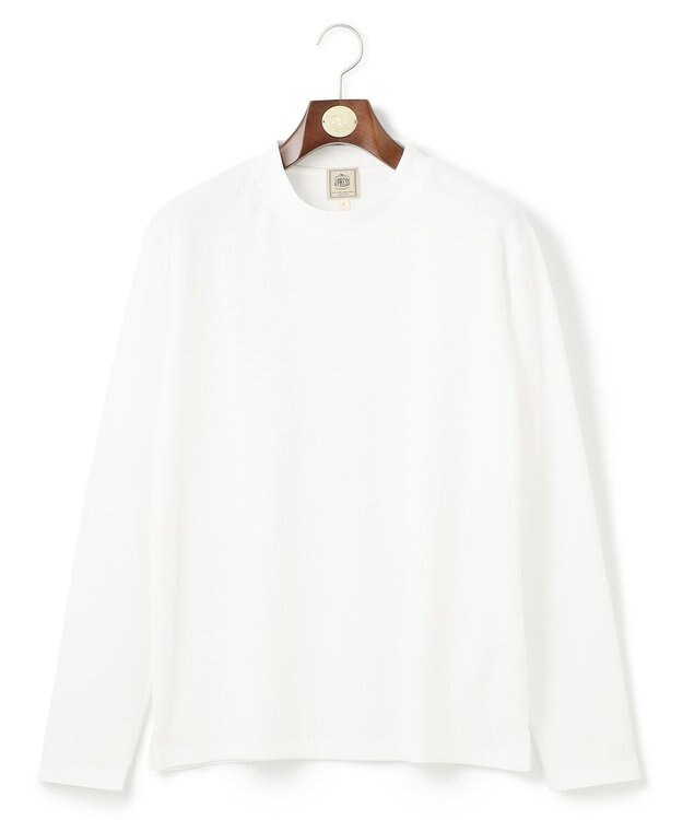 J.PRESS MEN オンでもオフでも品よく快適に【UVカット / 接触冷感 / 吸水速乾】【J.PRESS PREMIUM JERSEY】無地 ロングスリーブTシャツ ホワイト系