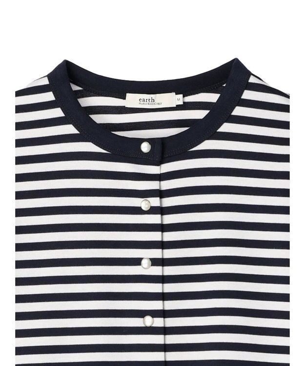 earth music&ecology パールスナップボタンカーディガン Border