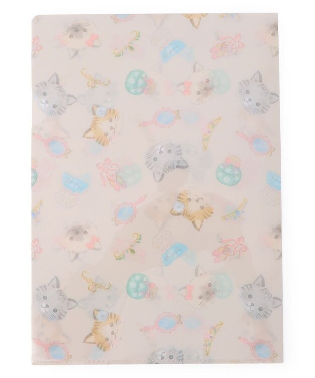 Chacott Catクリアファイル オフホワイト
