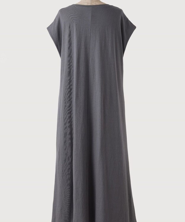 TOQUE 〈大草直子さんアドバイザー〉【天然素材】タンギスコットン天竺 ワンピース チャコールグレー